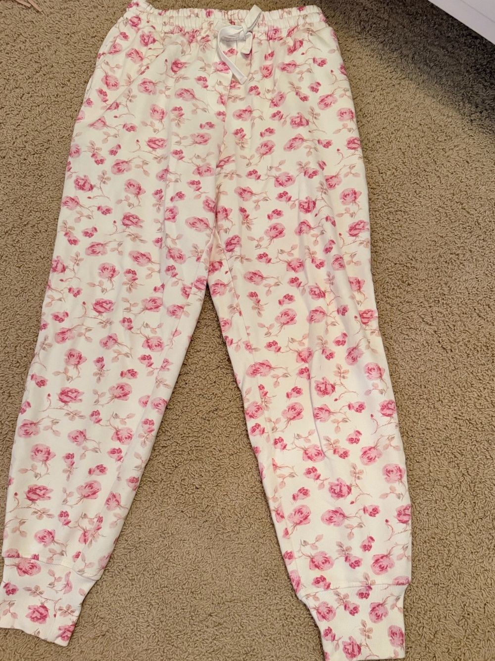 Loveshack Fancy pink rose jogger/sweatpants